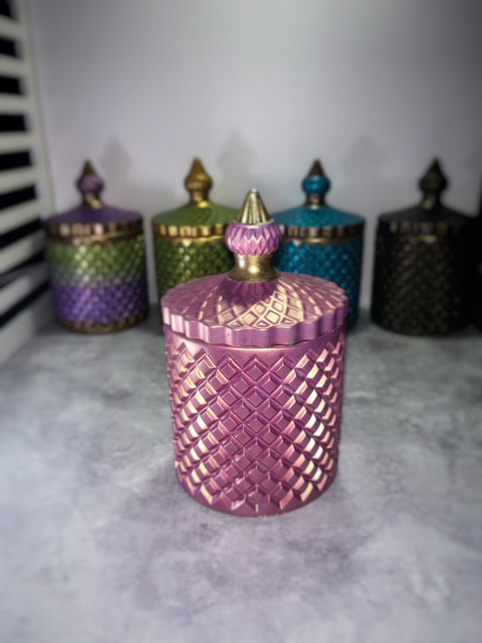 Vintage Charm Jar - Gold/Metallic Pink