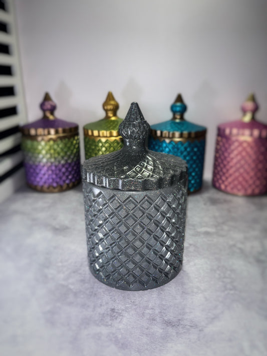 Vintage Charm Jar - Starry Charcoal